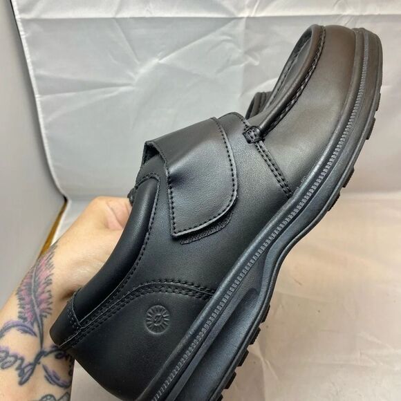 EARTH Spirit Layton Men's 12W US Black Leather Walking Slip-on Dress Shoes NWOB - Picture 3 of 8